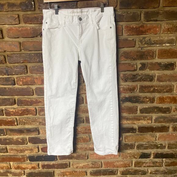 Eddie Bauer White Wash Denim Boyfriend Fit Jeans Women's Size 2 - Picture 1 of 7